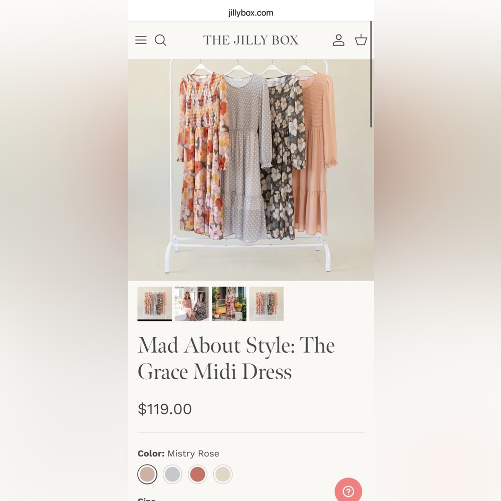 NWT Mad About Style: The Grace Midi Dress for The Jilly Box